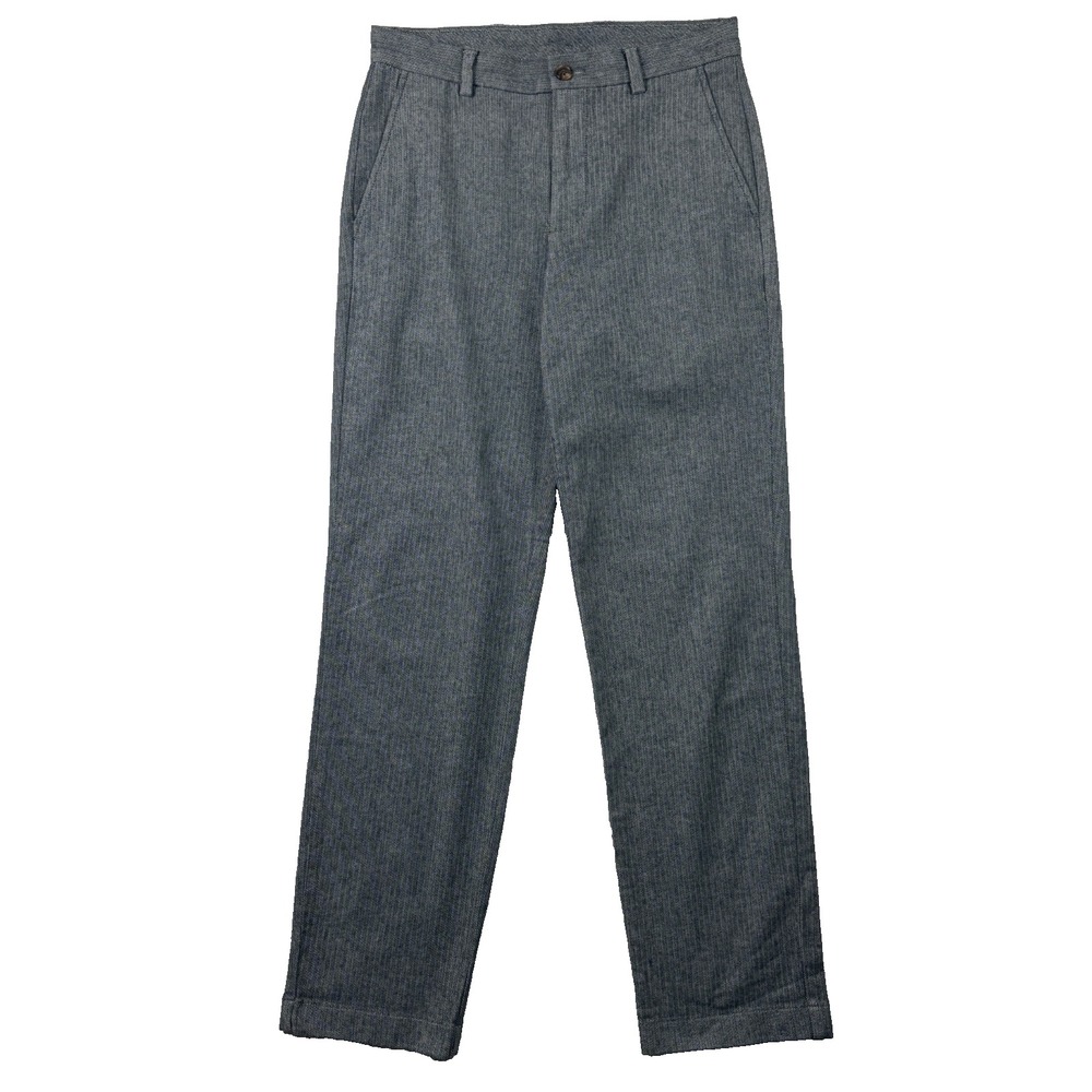 Brooks Brothers Clark Pants Mens 30x32 Gray Herringbone Cotton Chino Stretch Ivy